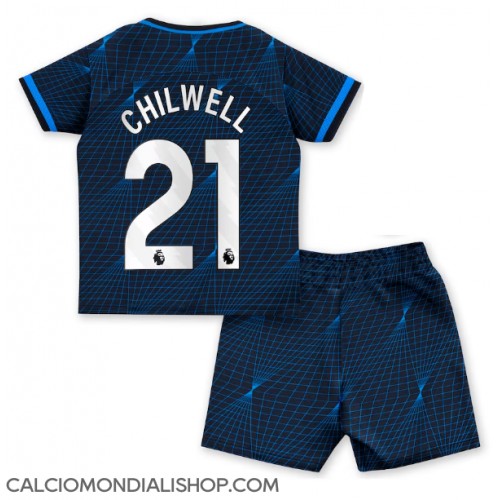 Maglie da calcio Chelsea Ben Chilwell #21 Seconda Maglia Bambino 2023-24 Manica Corta (+ Pantaloni corti)